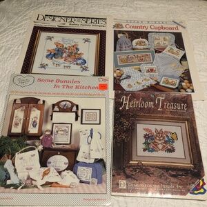 3 cross stitch charts, booklets & 1 kit